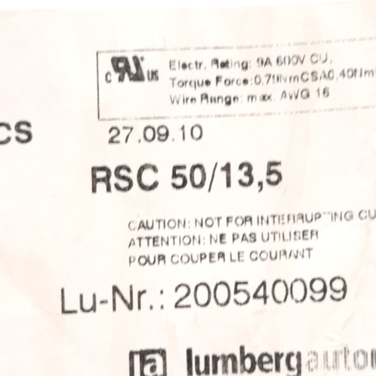New Lot of 3 Lumberg RSC 50/13.5 Field Serviceable Connector 5-Pole, Mini 7/8in Male