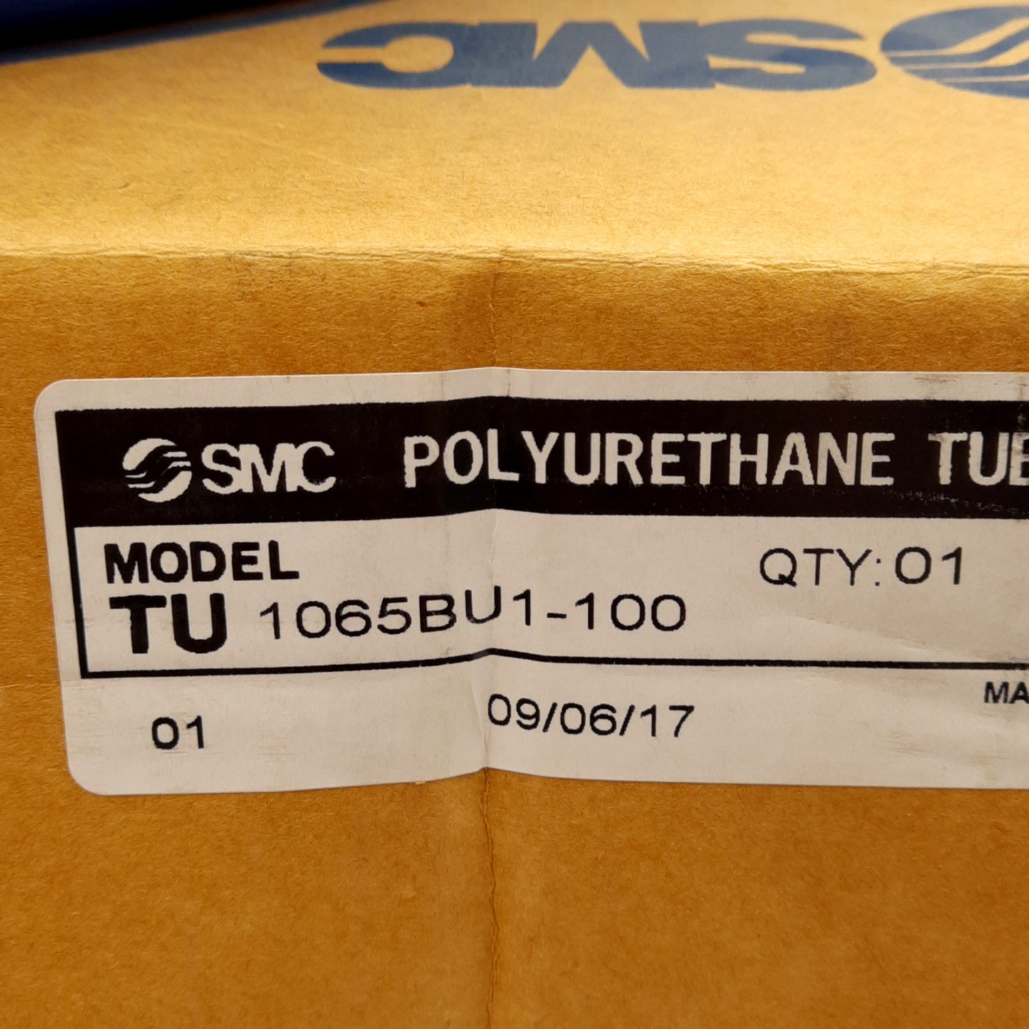 New SMC TU1065BU1-100 Polyurethane Tubing, ø10mm OD, ø6.5mm ID, Blue, 0.8MPa, 100m