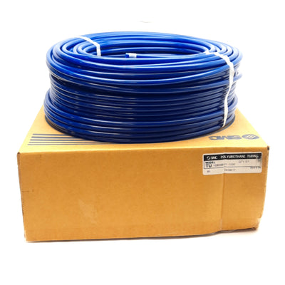 New SMC TU1065BU1-100 Polyurethane Tubing, ø10mm OD, ø6.5mm ID, Blue, 0.8MPa, 100m