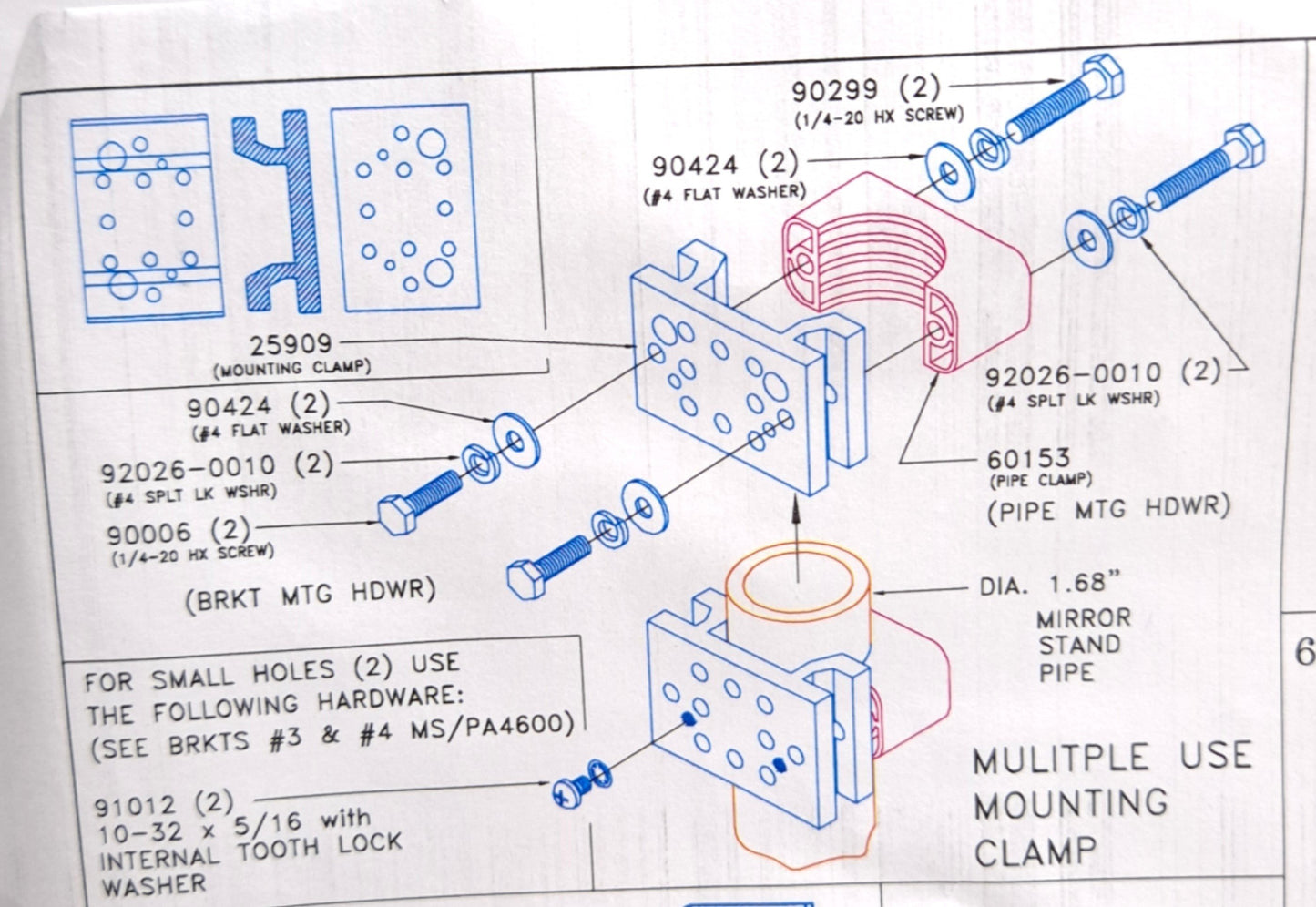 New – Open box Omron STI LCMK-4 43760 Light Curtain Mounting Kit, Multi-Use Clamp