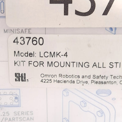 New – Open box Omron STI LCMK-4 43760 Light Curtain Mounting Kit, Multi-Use Clamp