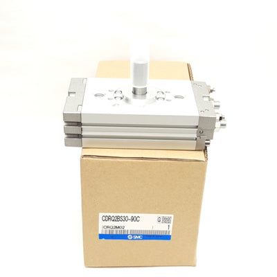 New SMC CDRQ2BS30-90C Rack & Pinion Actuator, 90°, Rc1/8 Ports, ø12mm Shaft
