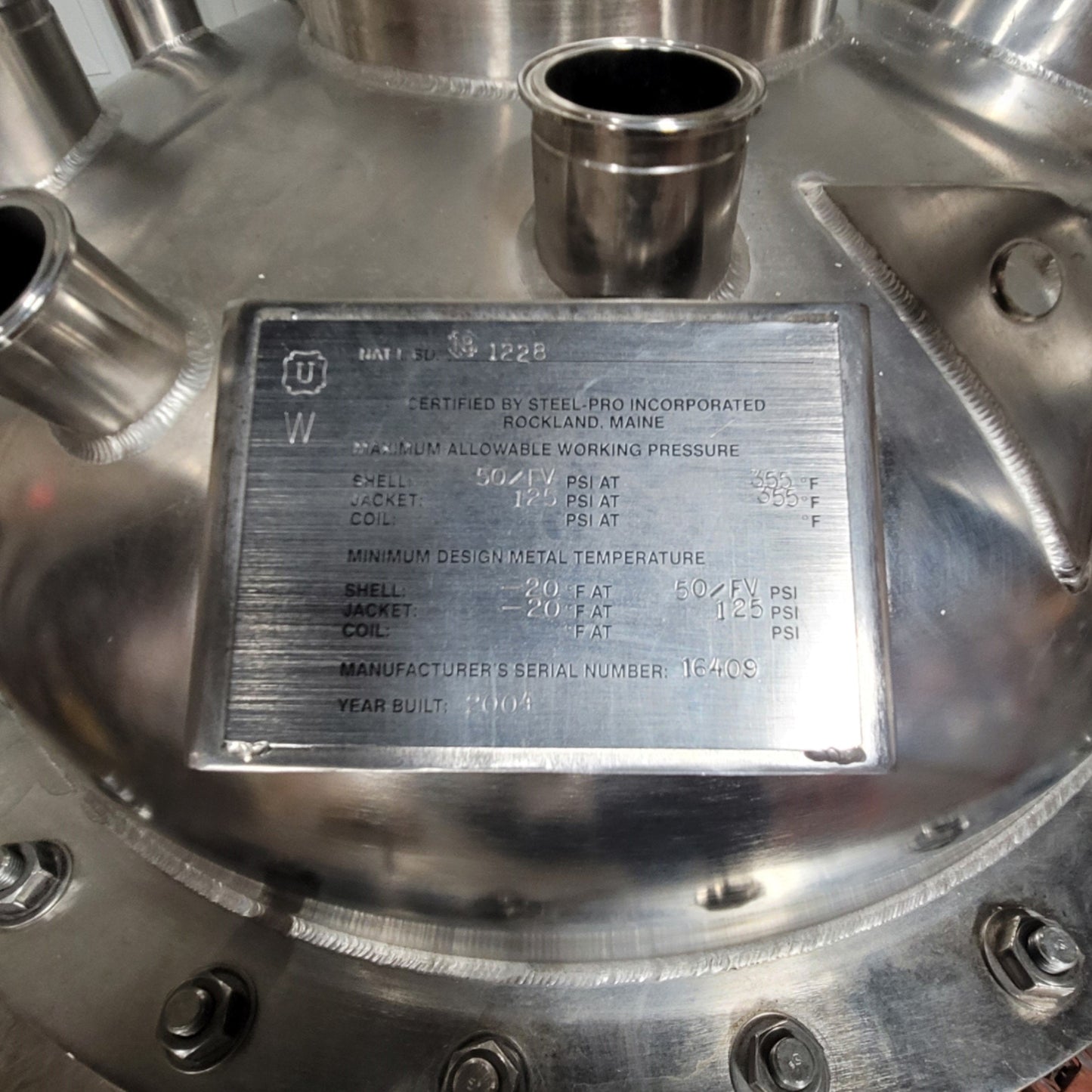 Used Steel-Pro Incorporated RS-101 100 Gallon Reactor Tank With Lightnin X1S500 Mixer