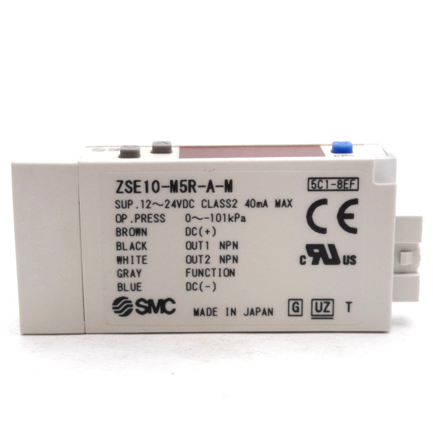 New SMC ZSE10-M5R-A-MGD Vacuum Switch, 0.0 to -101.0kPa, NPN, M5 Port, 24VDC