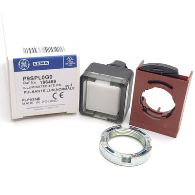 New General Electric P9SPL0G0 186499 Illuminated Pushbutton Square Switch