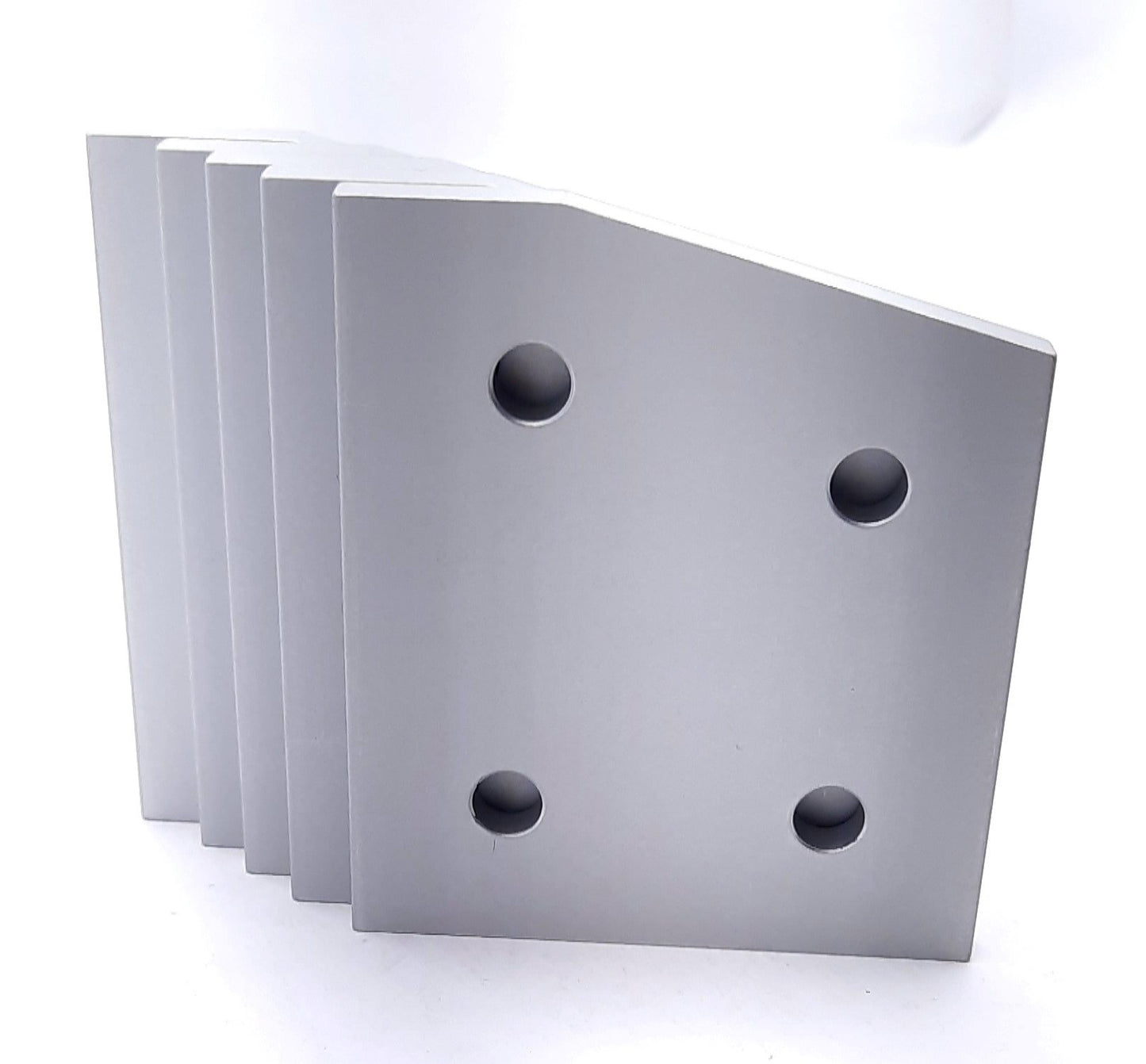 New Lot of 5 80/20 4316 15 Degree Angled Flat Plate 15 Series 4 Hole 3.5" x 3"
