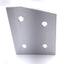 New Lot of 5 80/20 4316 15 Degree Angled Flat Plate 15 Series 4 Hole 3.5" x 3"