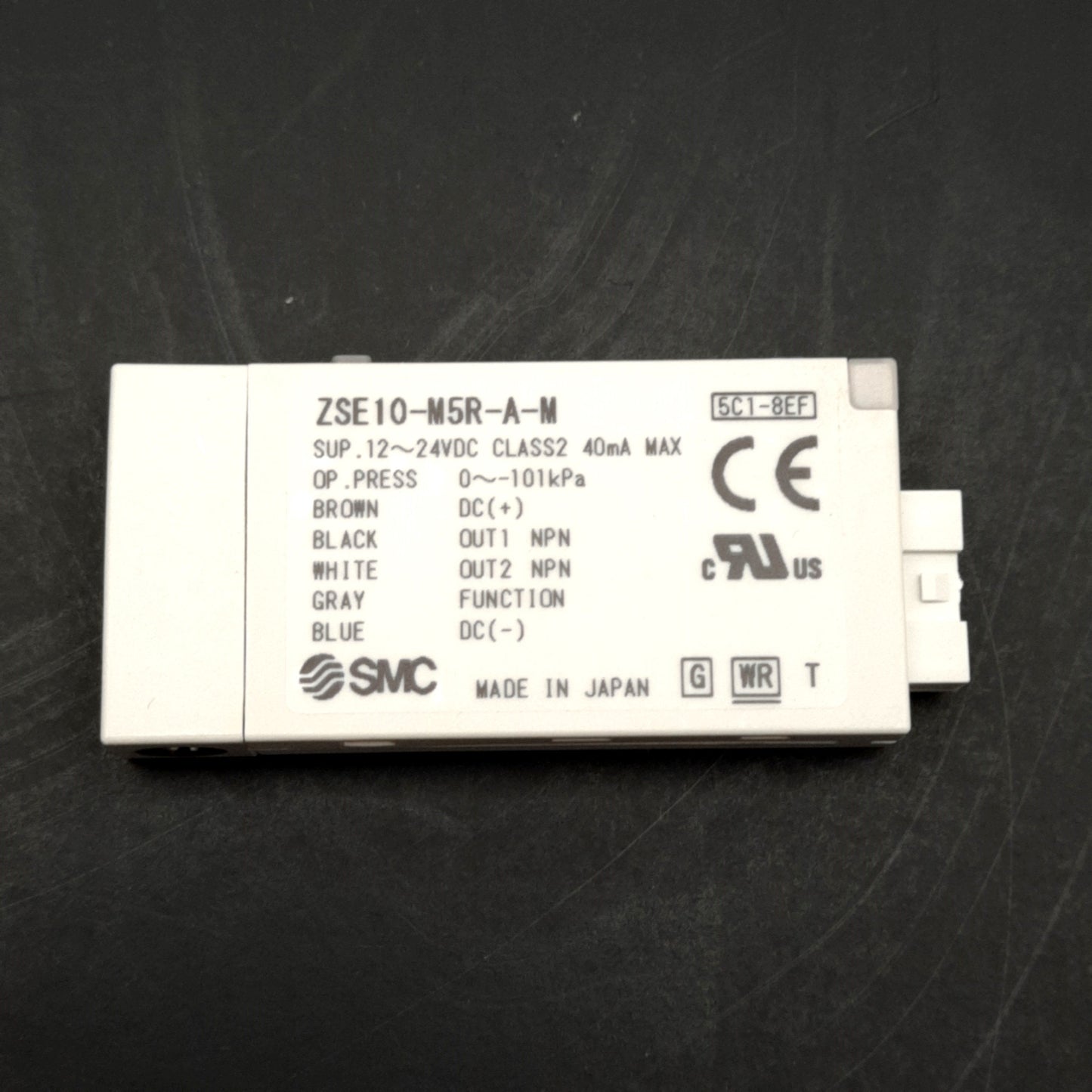 New – Open box SMC ZSE10-M5R-A-M Vacuum Switch, 0.0 to -101.0kPa, NPN, M5 Port, 24VDC