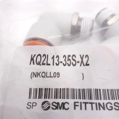 New Lot of 10 SMC KQ2L13-35S-X2 Male Elbow Fitting, ø1/2in One-Touch, NPT1/4 Male