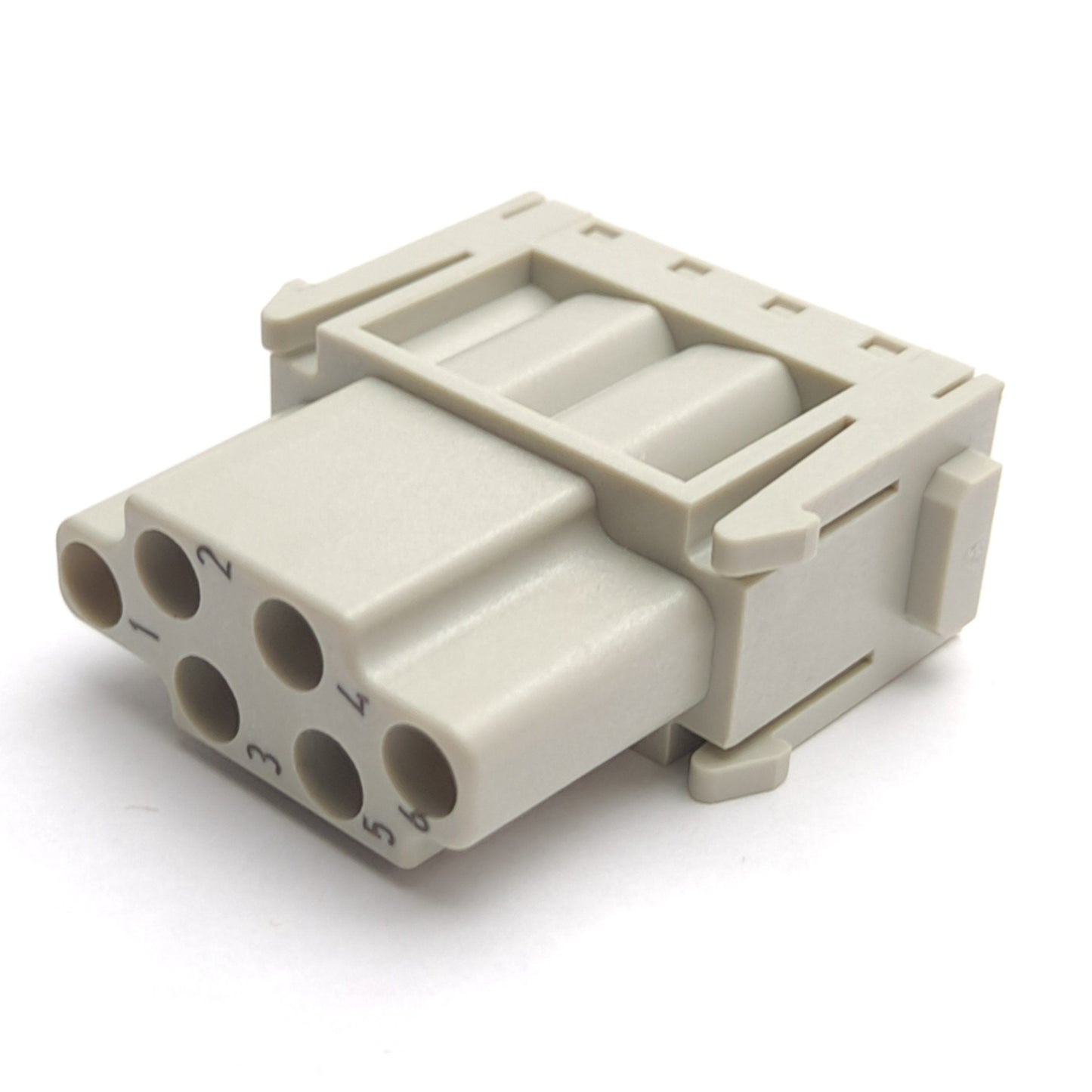 New – Open box Lot of 4 Harting 09140063101 6-Position Connector, Han E Module, Crimp Female