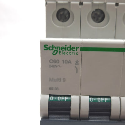 New – Open box Schneider Electric 60193 C60 Miniature Circuit Breaker, 3-Pole, 240VAC 10A