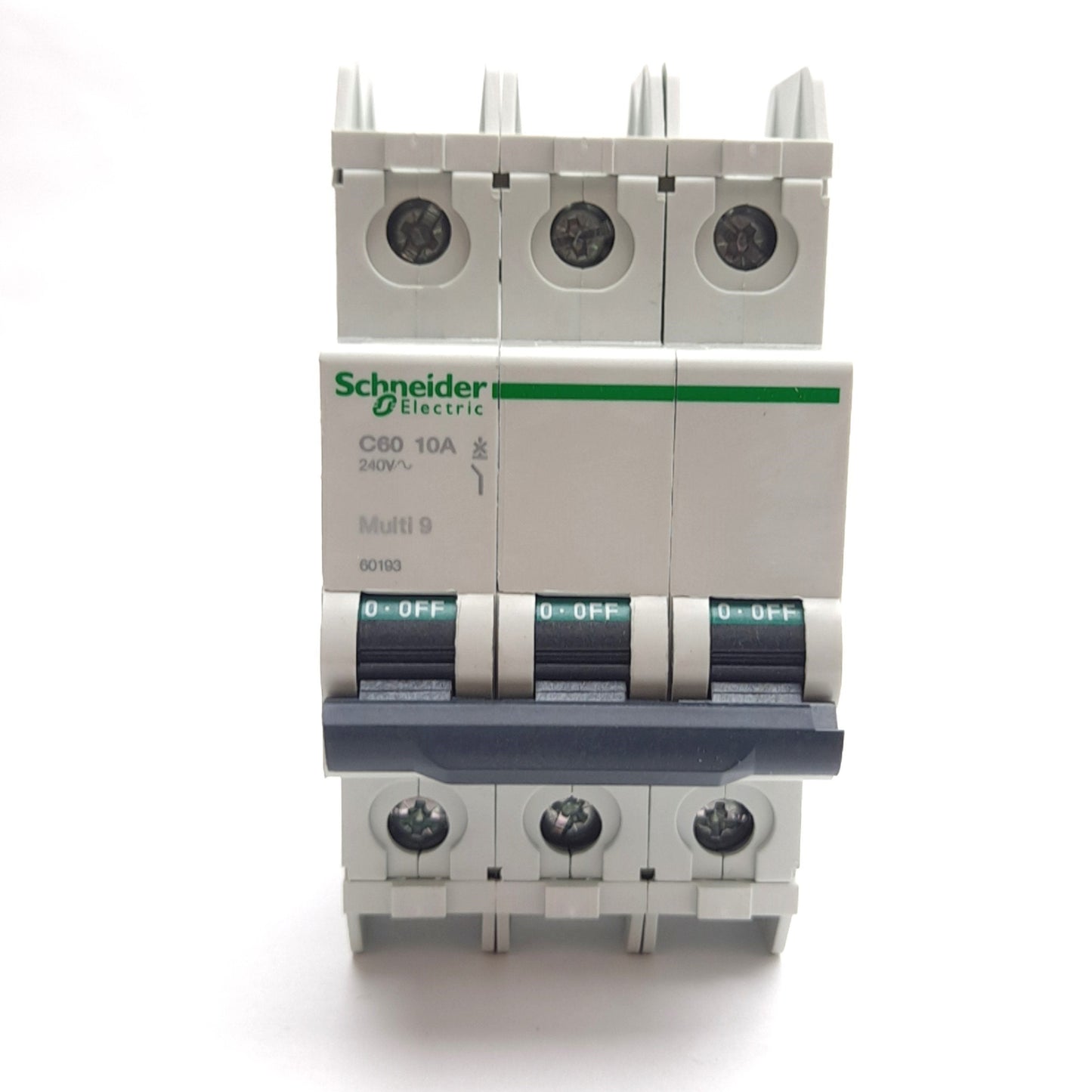 New – Open box Schneider Electric 60193 C60 Miniature Circuit Breaker, 3-Pole, 240VAC 10A