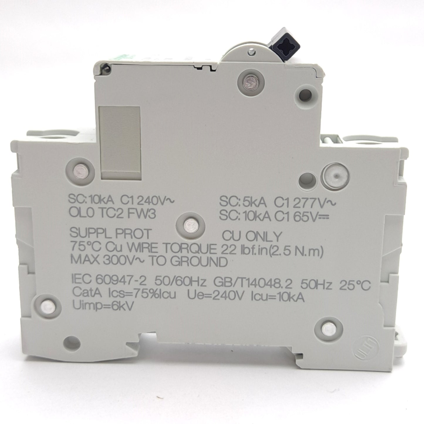 New – Open box Lot of 2 Schneider Electric 24504 Miniature Circuit Breaker, 1-Pole, 277VAC 6A