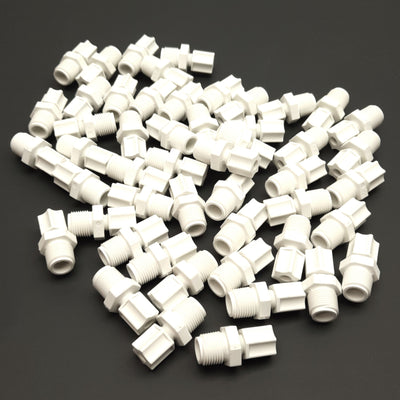 New – Open box Lot of 50 Jaco 10-4-6-P-PG Male Connector Fittings, 1/4in Tube to 3/8in NPT