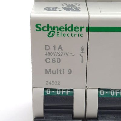 New – Open box Schneider Electric 24532 C60 Miniature Circuit Breaker, 3-Pole, 277VAC 1A