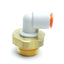 Used Lot of 9 SMC KQ2K11-37A Pneumatic Elbow Fitting, 3/8in Tube to 1/2in NPT Male