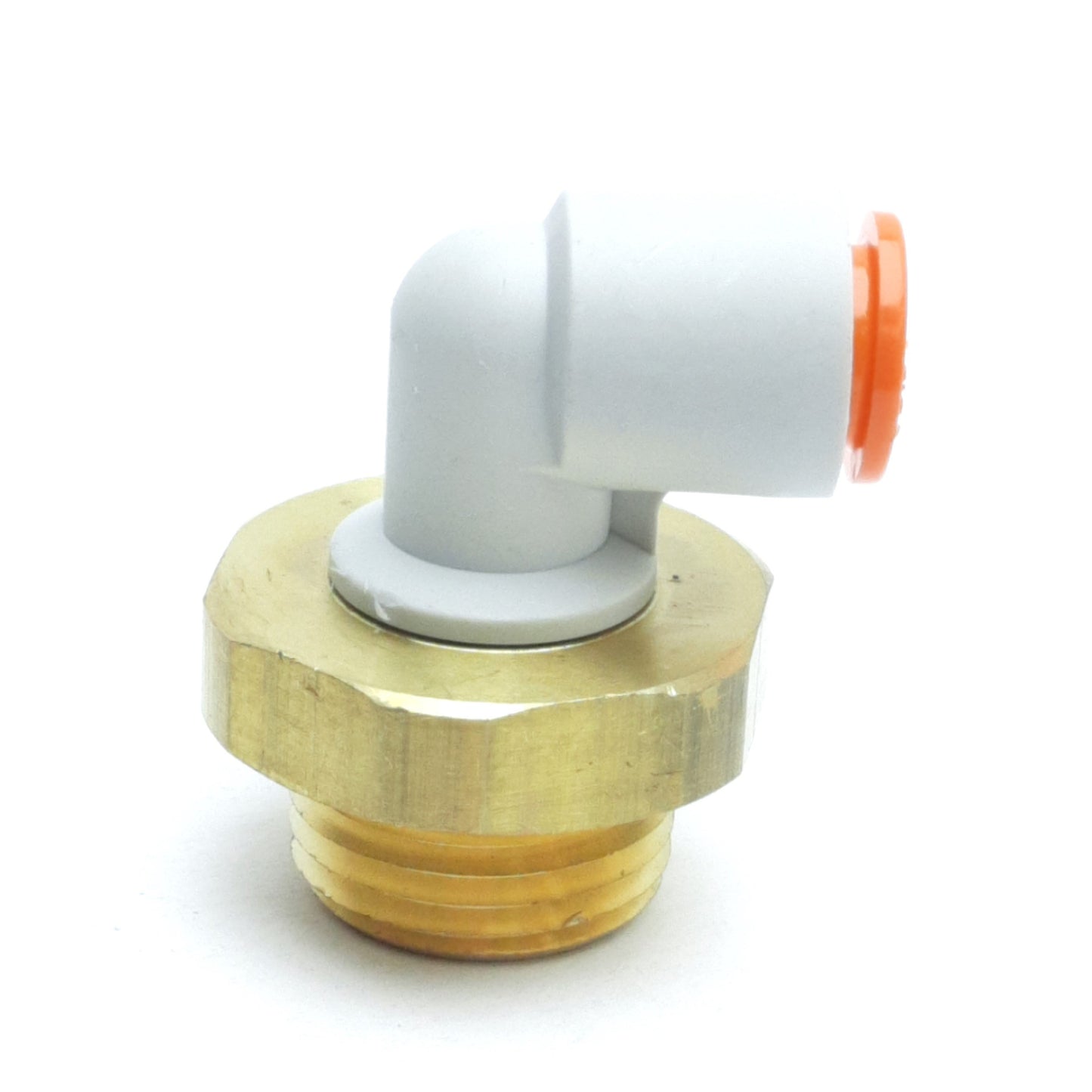 Used Lot of 9 SMC KQ2K11-37A Pneumatic Elbow Fitting, 3/8in Tube to 1/2in NPT Male