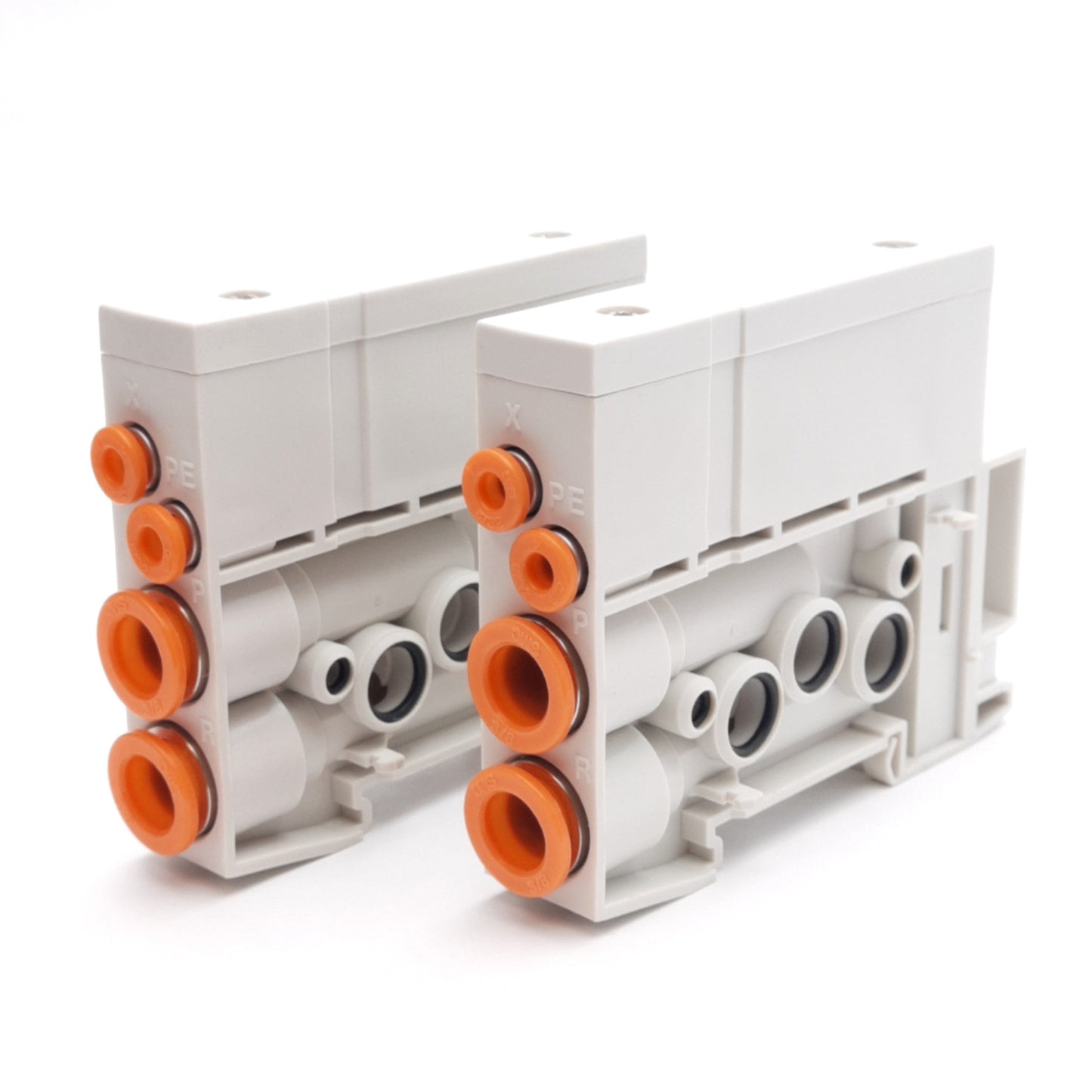 New Lot of 2 SMC SX5000-51-9A Supply/Exhaust Block For SY5000 Manifolds ø3/8in Ports