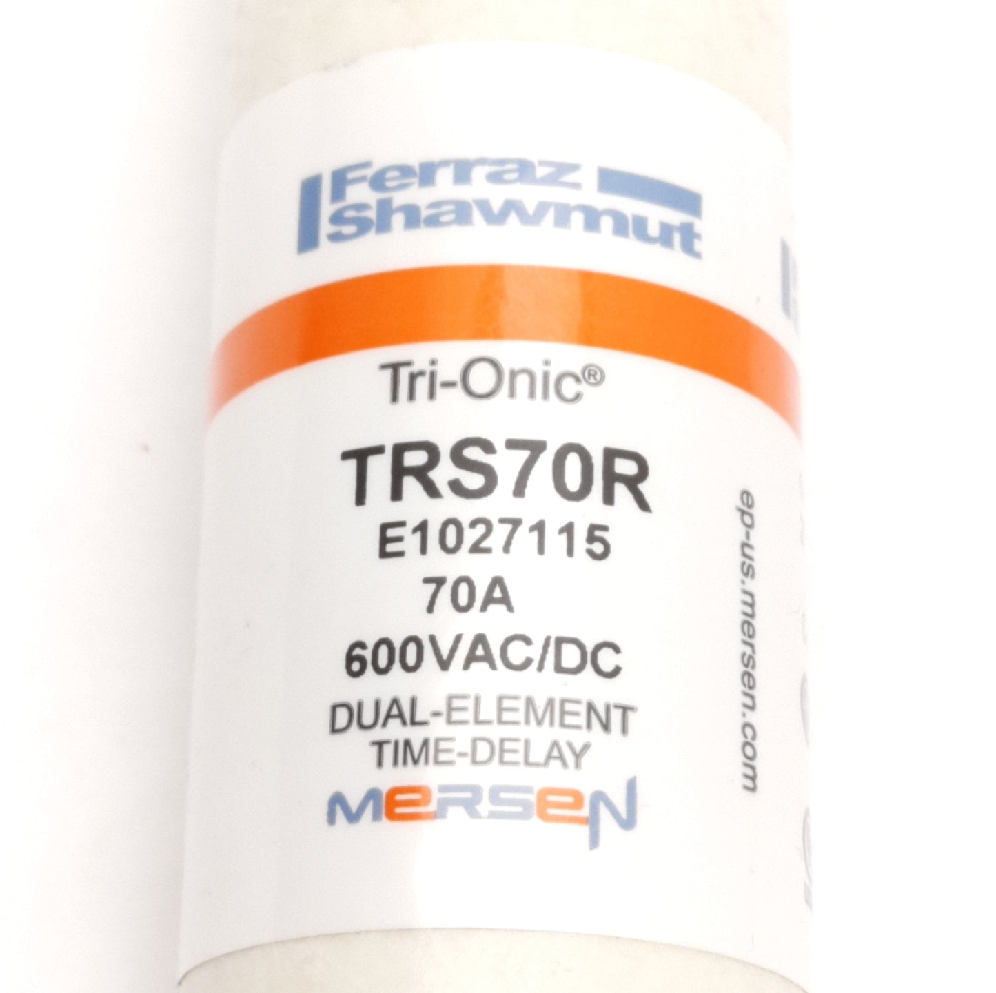 New – Open box Ferraz Shawmut Mersen TRS70R Dual Element Fuse, Class RK5, 70Amps, 600VAC/DC