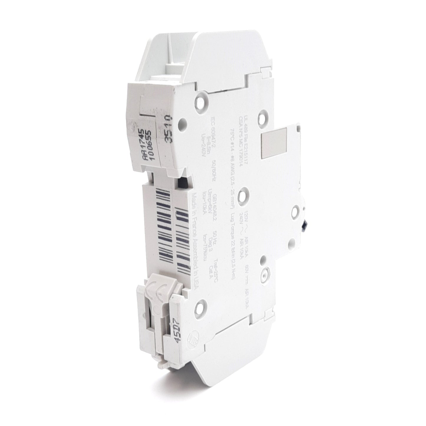 New Schneider Electric 60106 Circuit Breaker, C-Curve, 5A 240VAC/60VDC, DIN Rail