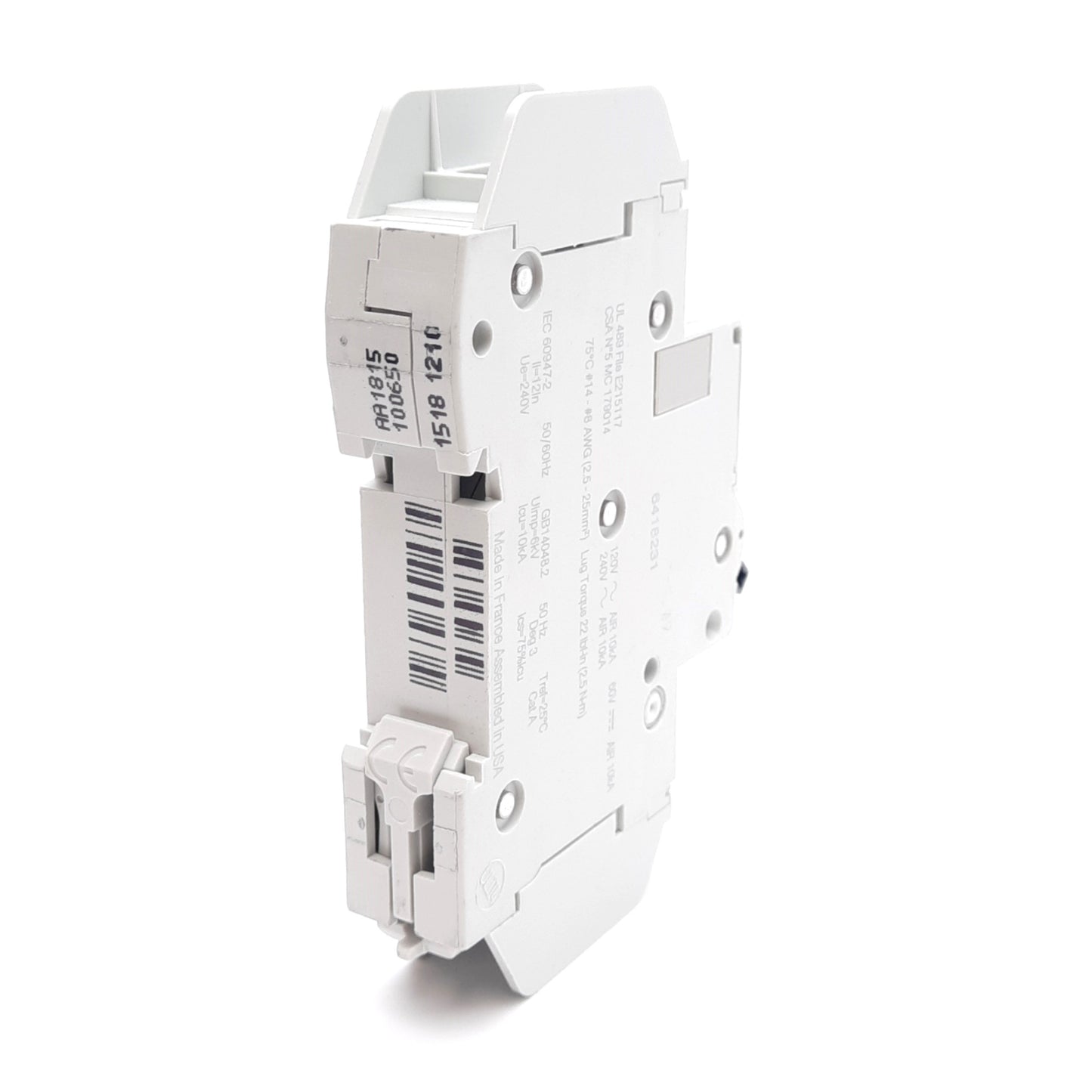 New Schneider Electric 60101 Circuit Breaker, C-Curve, 1A 240VAC/60VDC, DIN Rail