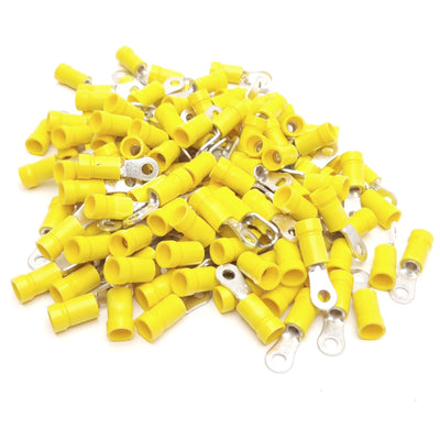 New – Open box Lot of 125 Panduit PV10-6R-D Pressure Ring Terminal Connectors, #6 Stud