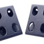 New Lot of 2 80/20 40-4338-Black Gusseted Inside Corner Bracket 40 Series 8 Hole