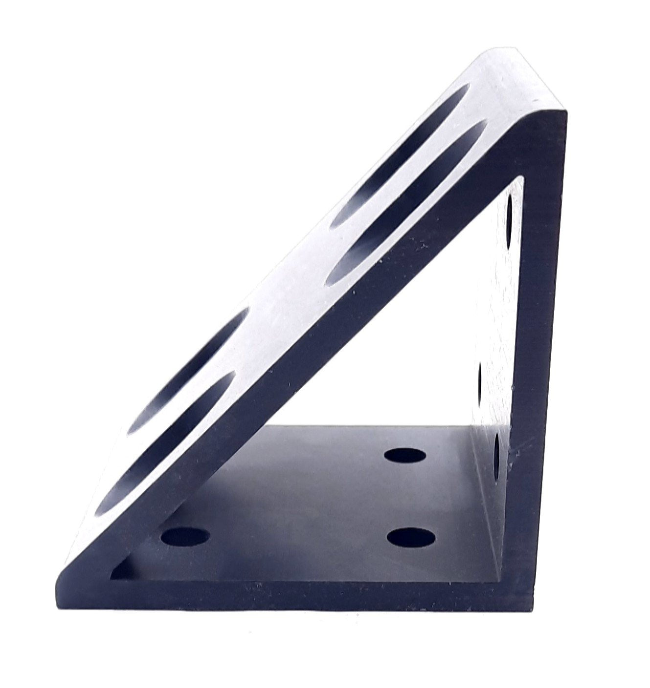 New Lot of 2 80/20 40-4338-Black Gusseted Inside Corner Bracket 40 Series 8 Hole