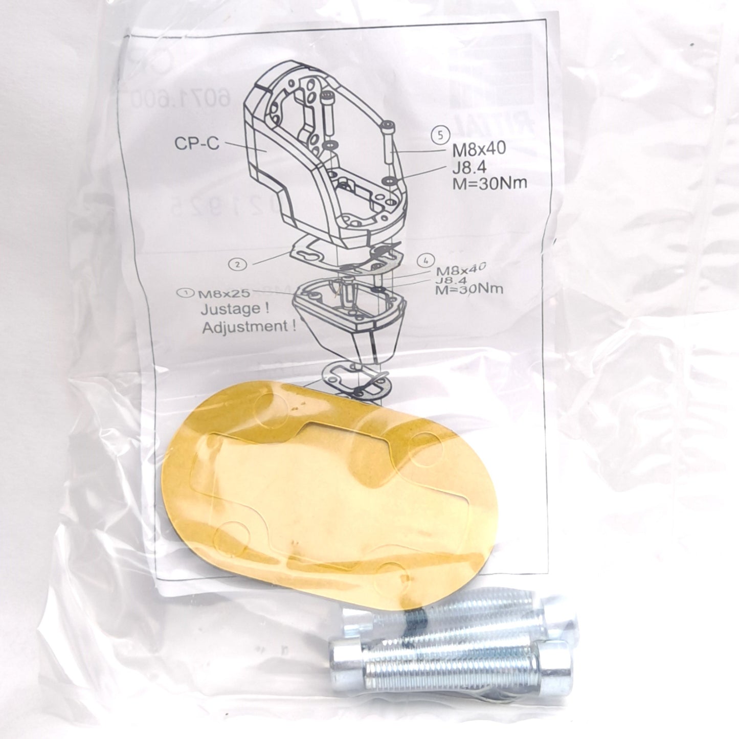 New Rittal CP 6071.600/6071600 CP 120 to Support Arm Adaptor, Height-Adjustable