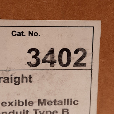 New Lot of 10 Hubbell 3402 Liquid-Tight Straight Conduit Connector, 1/2in Trade Size