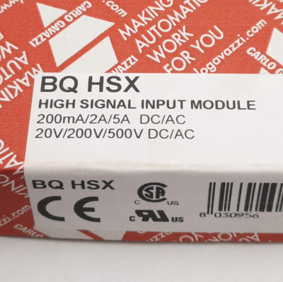 New Carlo Gavazzi BQHSX High Signal Input Module, 200mA/2A/5A, 20V/200V/500V AC&DC