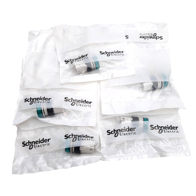 New Lot of 5 Schneider Electric ZB6AV3 Green Pilot Light Head For Harmony XB6, ø16mm