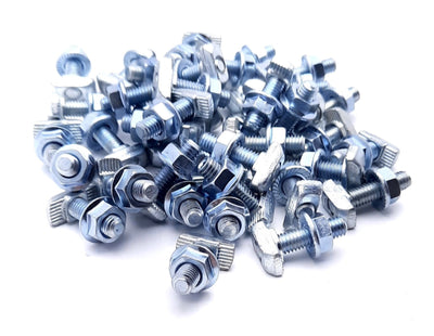New – Open box Lot of 40 80/20 75-3633 Drop-In T-Slot Stud w/ Flanged Hex Nut 30Series M6 X 1.0