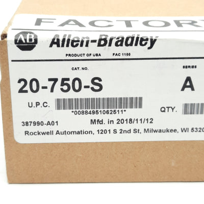 New – Open box Allen Bradley 20-750-S PowerFlex Saftey Torque Off Module FW: V1.001, 24VDC 90mA