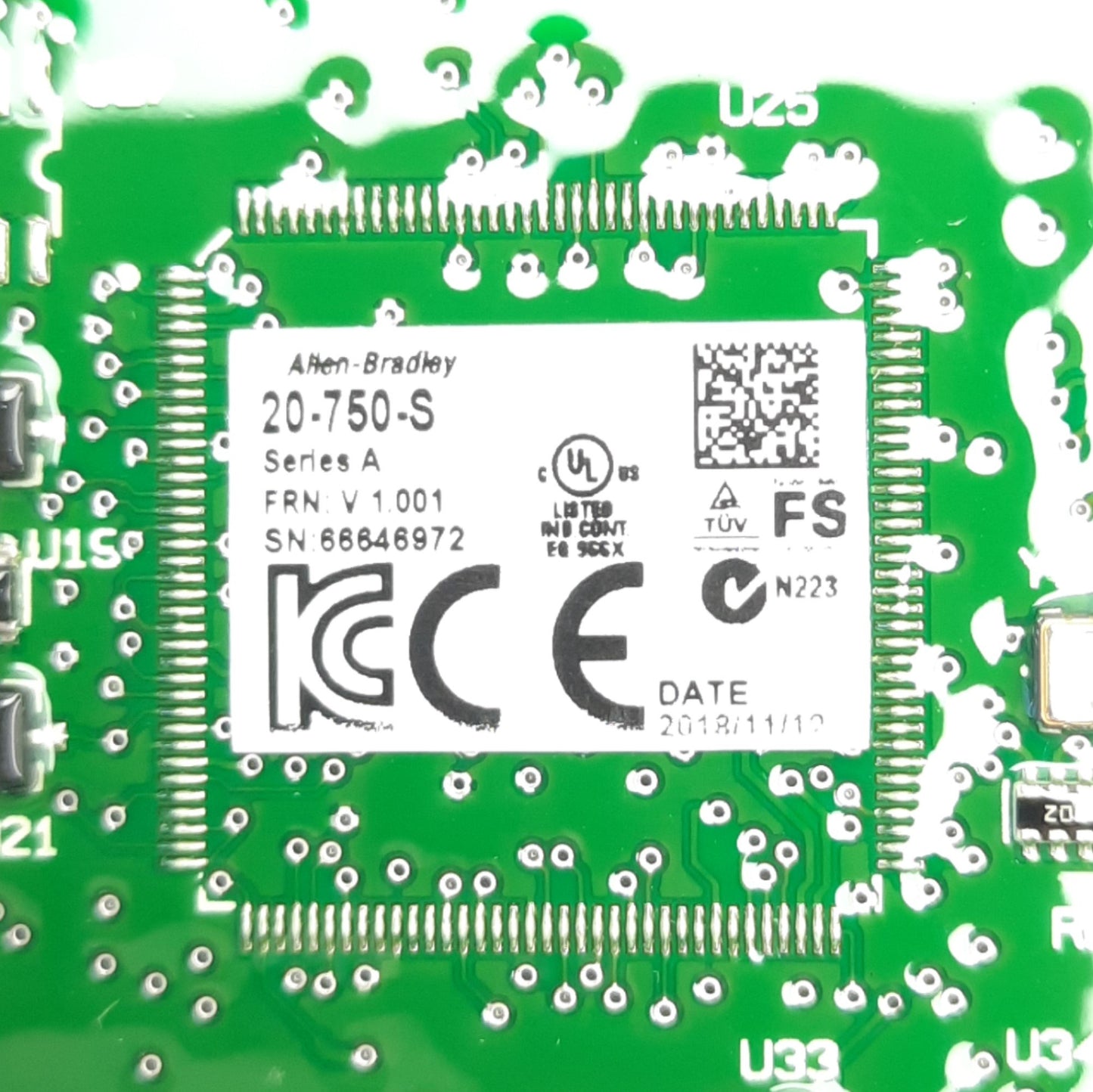 New – Open box Allen Bradley 20-750-S PowerFlex Saftey Torque Off Module FW: V1.001, 24VDC 90mA