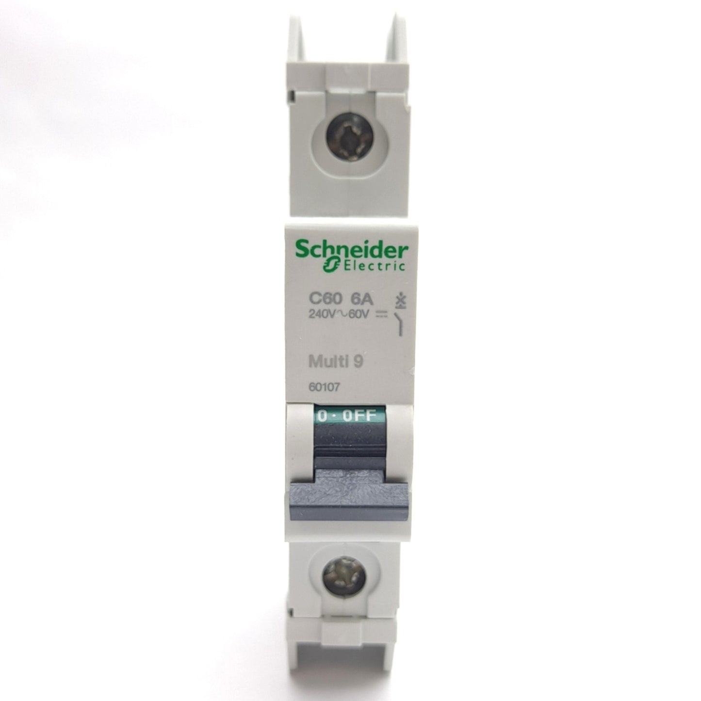 New – Open box Schneider Electric 60107 Miniature Circuit Breaker, 1-Pole, 240VAC/60VDC 6A