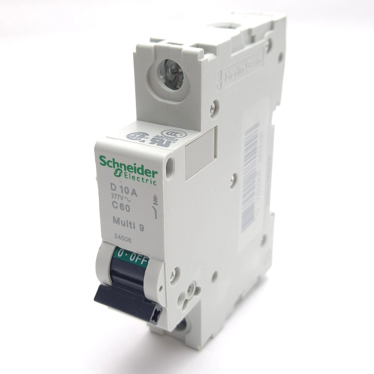 New – Open box Schneider Electric 24506 Miniature Circuit Breaker, 1-Pole, 277VAC 10A