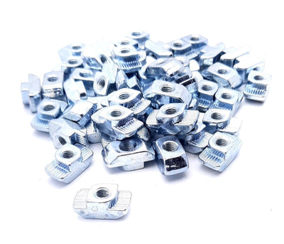 New Lot of 50 80/20 13127 Standard Drop-in T-Nut 45 Series M5 19.60mm x 9.80mm