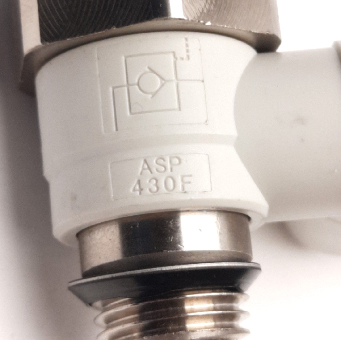 Used SMC ASP430F-U02-08-X352 Speed Control w/ Check Valve, 8mm Tube to 1/4" G Thread