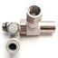 Used SMC ASP430F-U02-08-X352 Speed Control w/ Check Valve, 8mm Tube to 1/4" G Thread