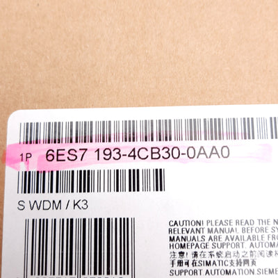 New Lot of 5 Siemens 6ES7 193-4CB30-0AA0 Simatic ET200S Terminal Module, DIN Rail