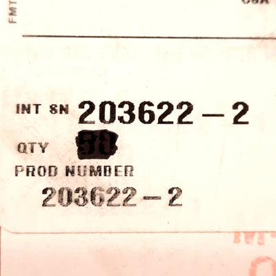 New Lot of 2 TE Connectivity 203622-2 Socket Block, 50-Position, 0.200in Grid