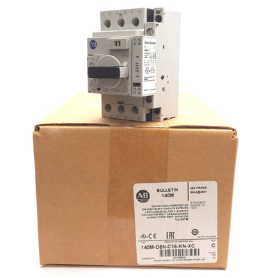 New Allen Bradley 140M-D8N-C16-KN-XC Motor Protection Circuit Breaker, 3-Pole, 16A