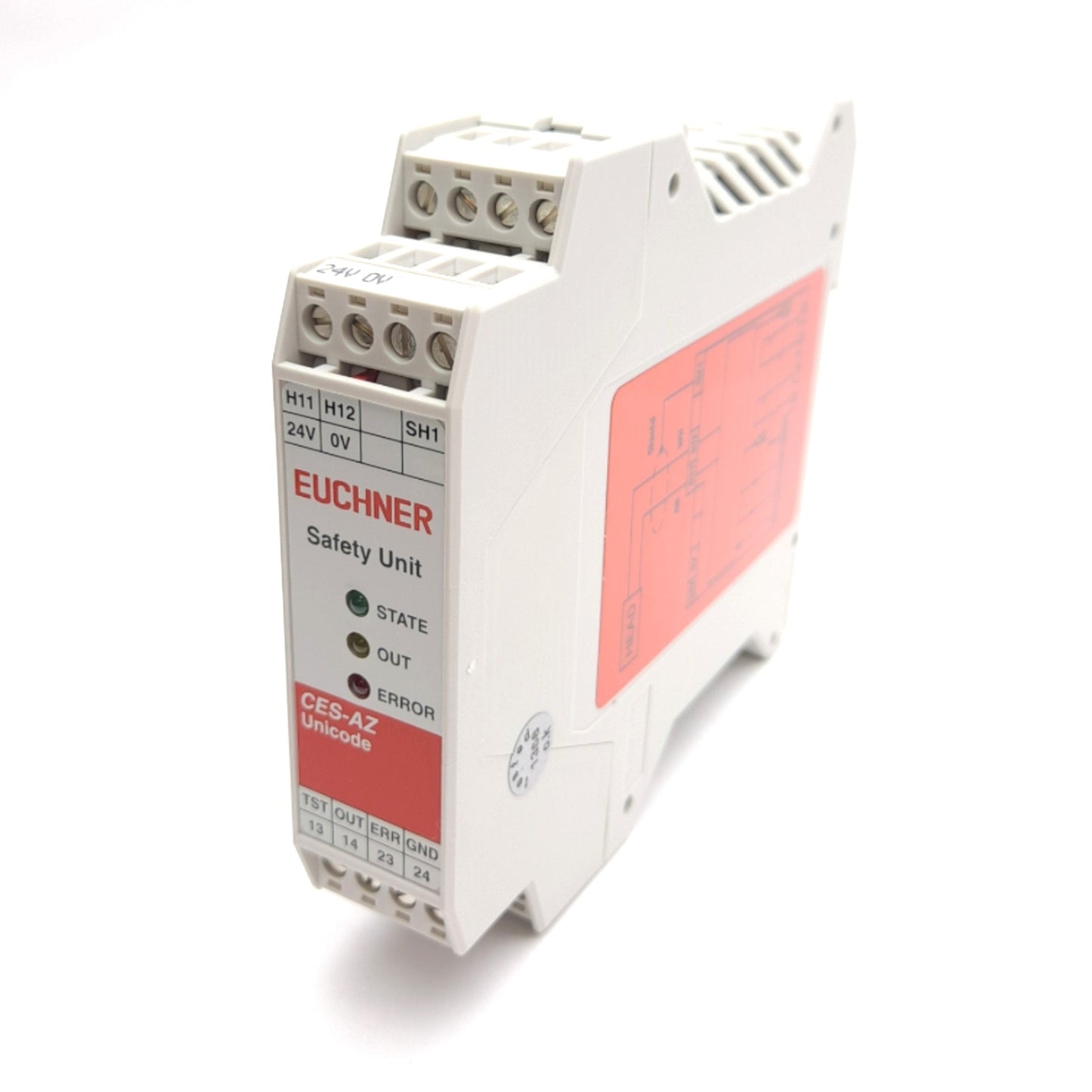 New Euchner CES-AZ-ABS-01B Evaluation Unit Safety Relay, 24VDC 150mA, 2x N.O.