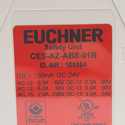 New Euchner CES-AZ-ABS-01B Evaluation Unit Safety Relay, 24VDC 150mA, 2x N.O.