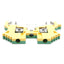 Used Lot of 10 Weidmuller WPE 2.5 Ground Terminal Block, Single Level, DIN Rail