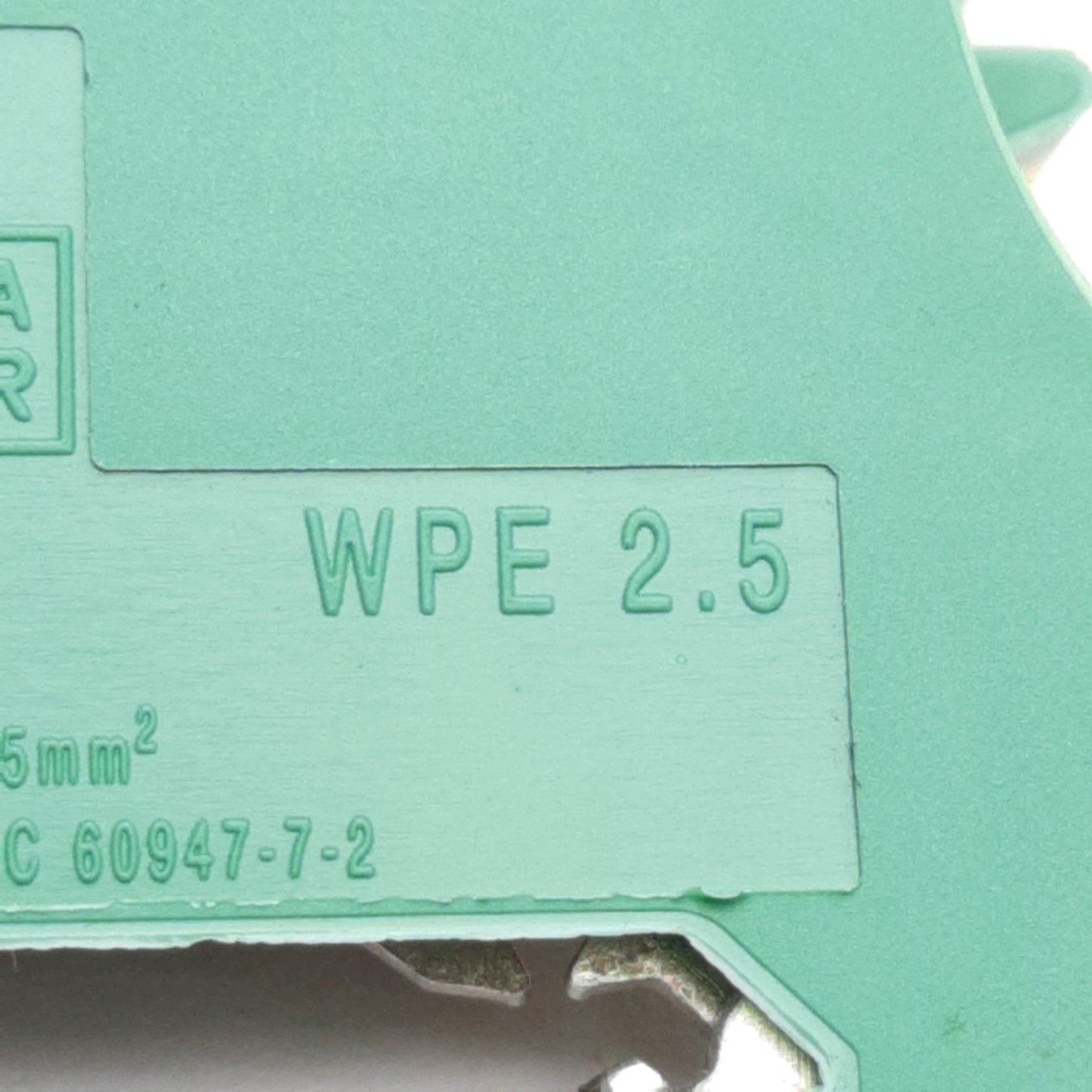 Used Lot of 10 Weidmuller WPE 2.5 Ground Terminal Block, Single Level, DIN Rail
