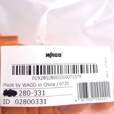 New – Open box Lot of 32 Wago 280-331 End & Intermediate Plate, 2.5mm/0.098in Thick