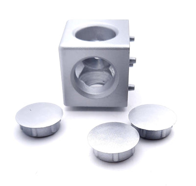 New Lot of 4 80/20 14171 Light Squared Corner Connector 3 way 30 Series 30mm x 30mm