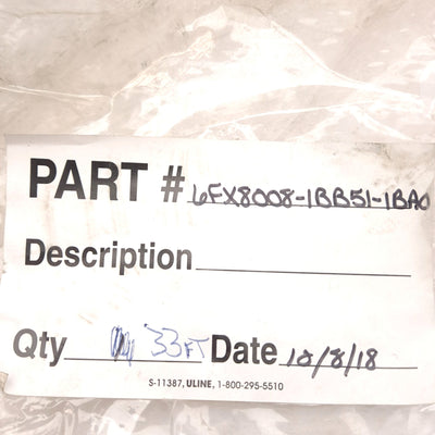 New – Open box Siemens 6FX8008-1BB51-1BA0 Power Cable, 10m Length, ø18.2mm O.D., Flying Leads